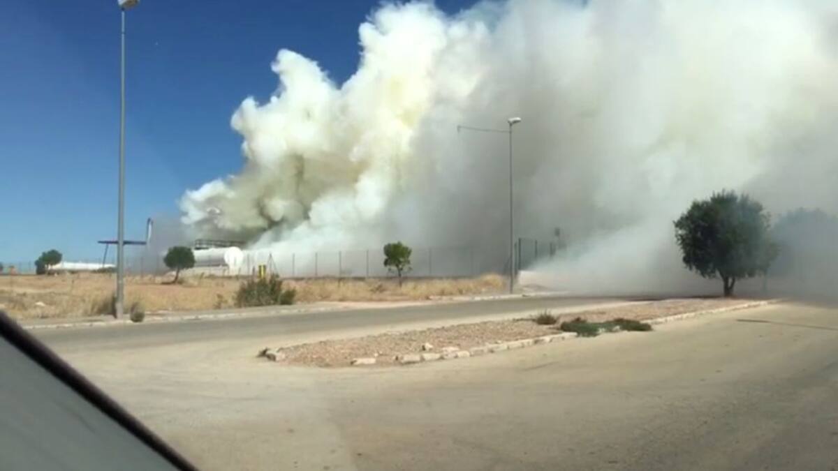 Incidente en una planta de reciclaje de neumáticos en Alcázar de San Juan