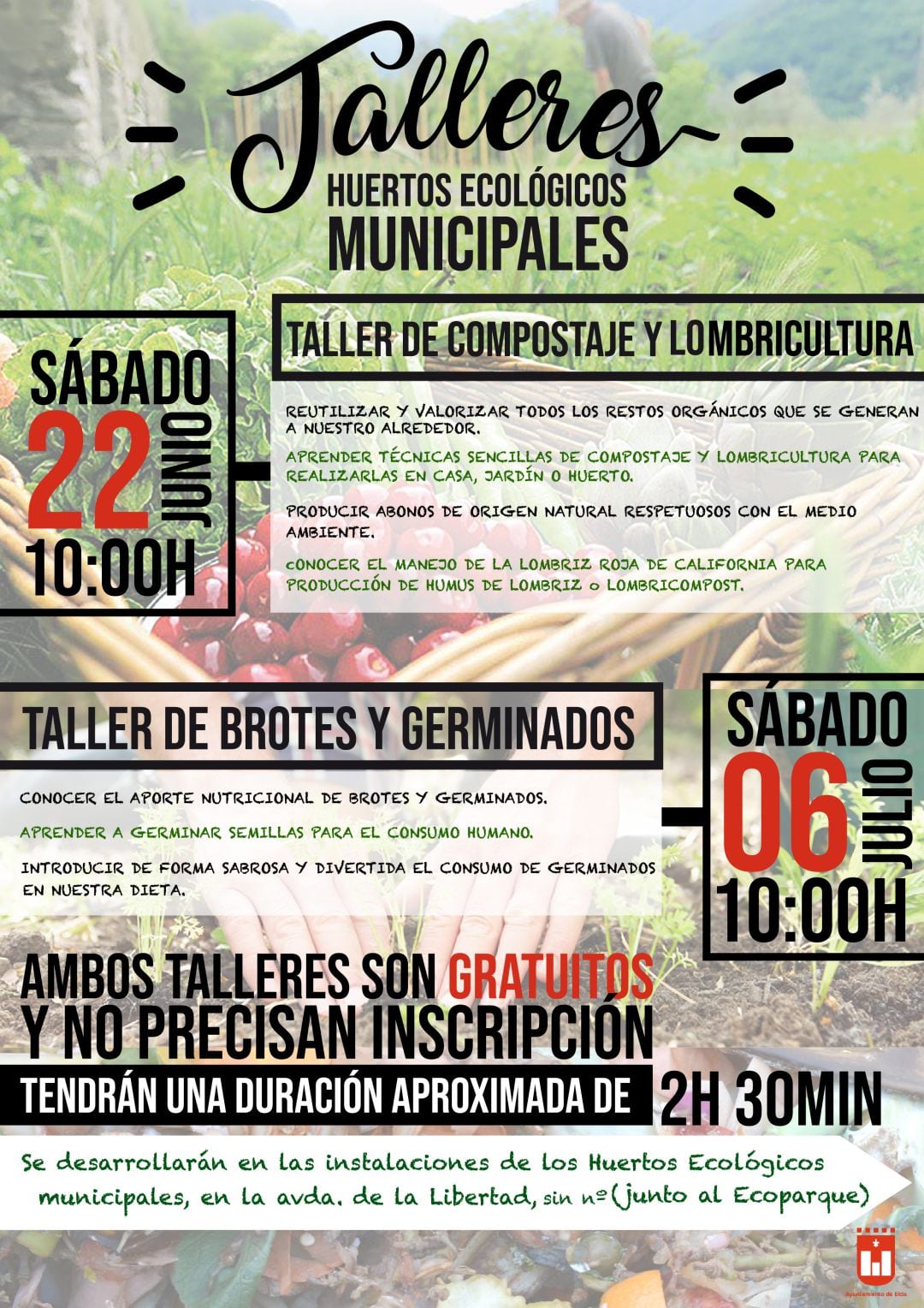 Este sábado se realizará una jornada de compostaje y lombricultura