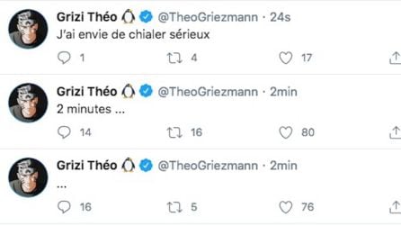 Tweets eliminados de la cuenta de Theo Griezmann.