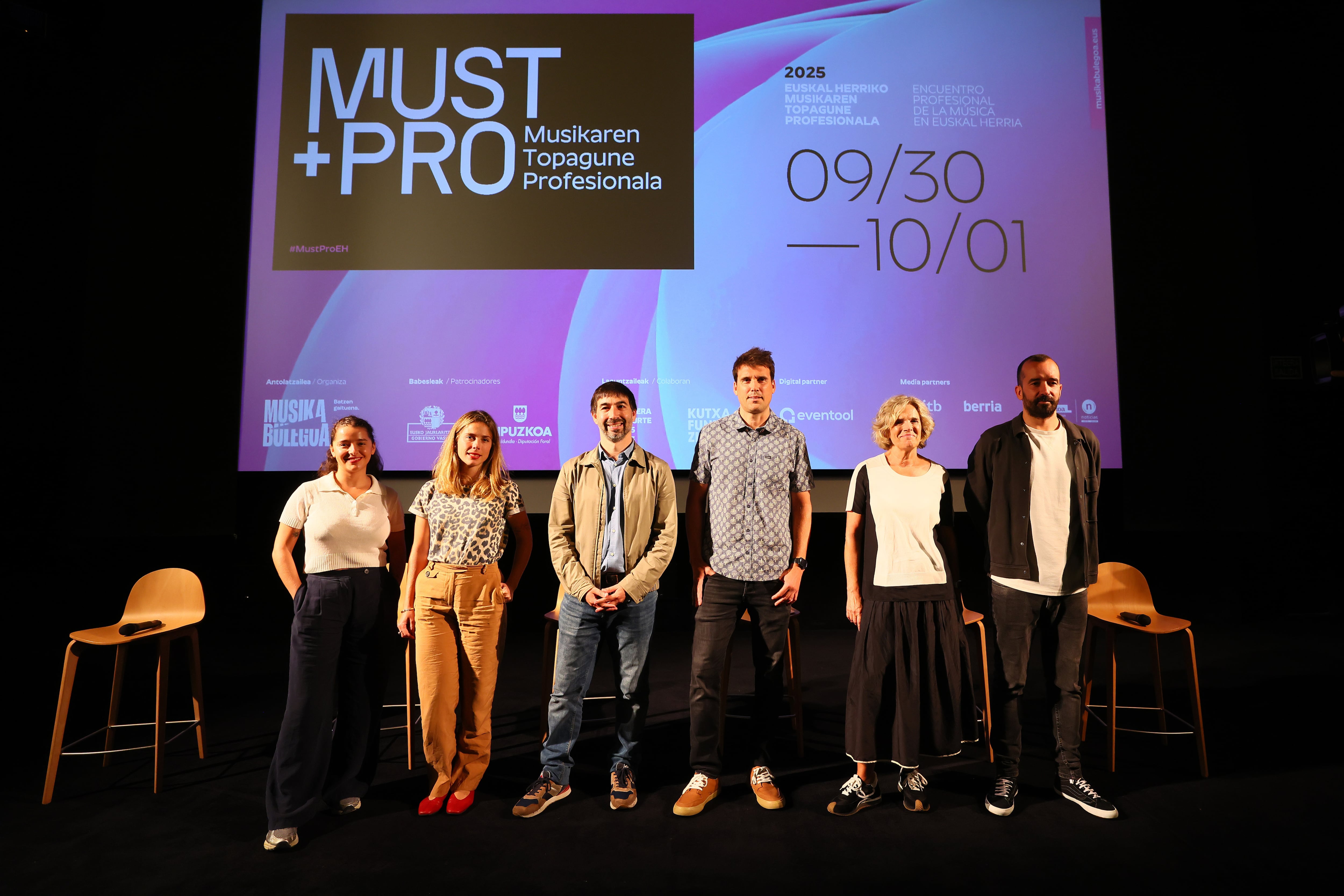 Sara Azurza, Ainara Guzmán, Isaac Palencia, Iker Durana, Edurne Ormazabal eta Mikel Unamuno