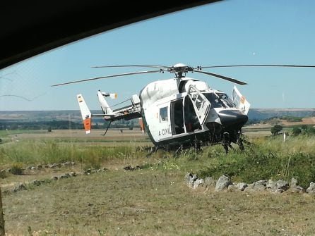 El helicóptero continua formando parte del operativo