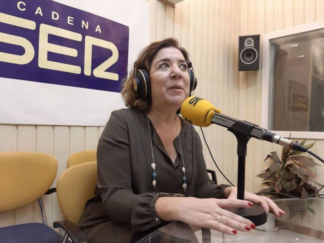 Isamay Benavente durante una entrevista en Radio Jerez