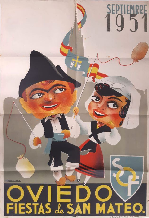 Cartel de las fiestas de San Mateo de 1951.