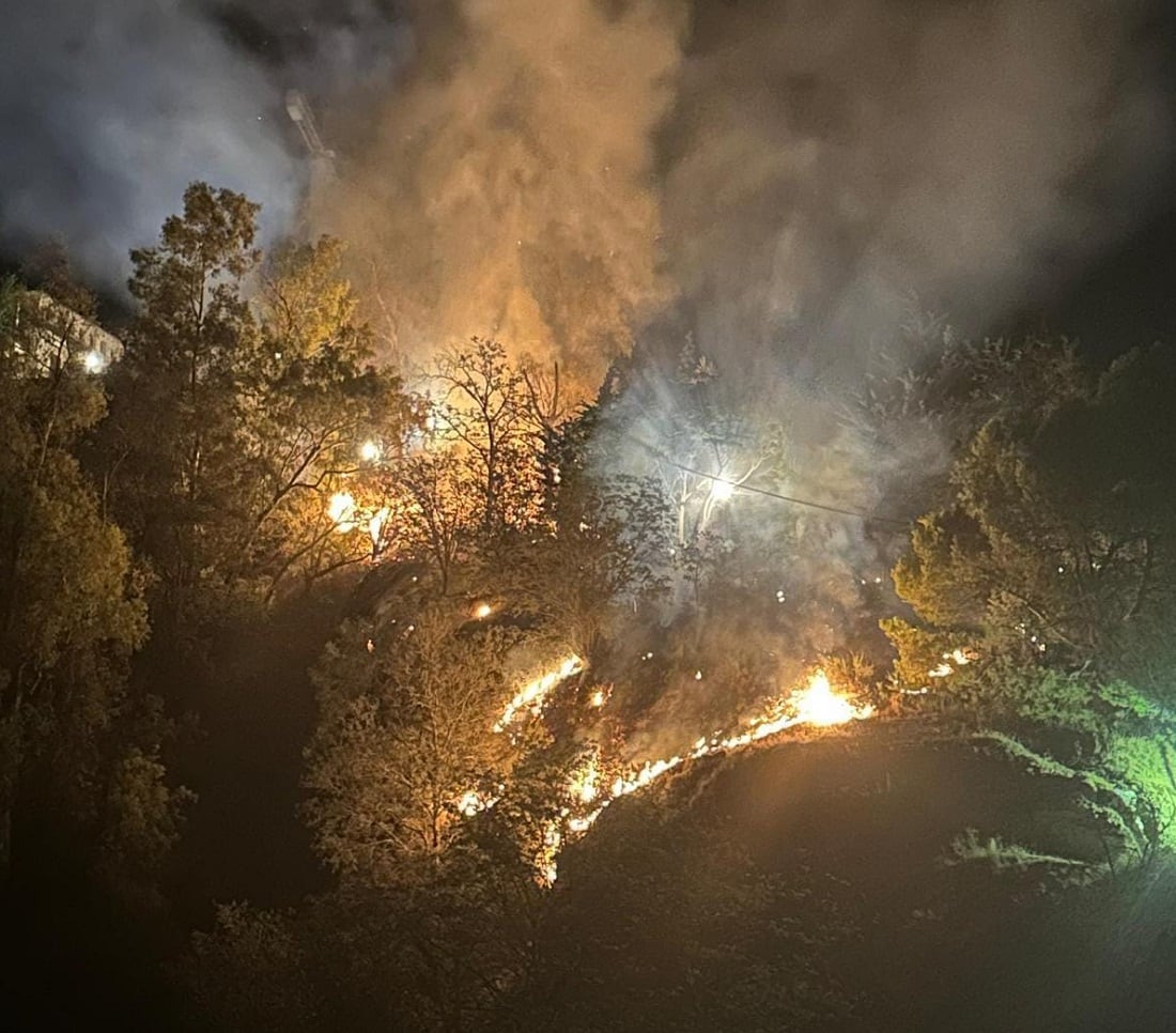 Fuego entre paraje urbano y forestal del Sacromonte el 5 de agosto