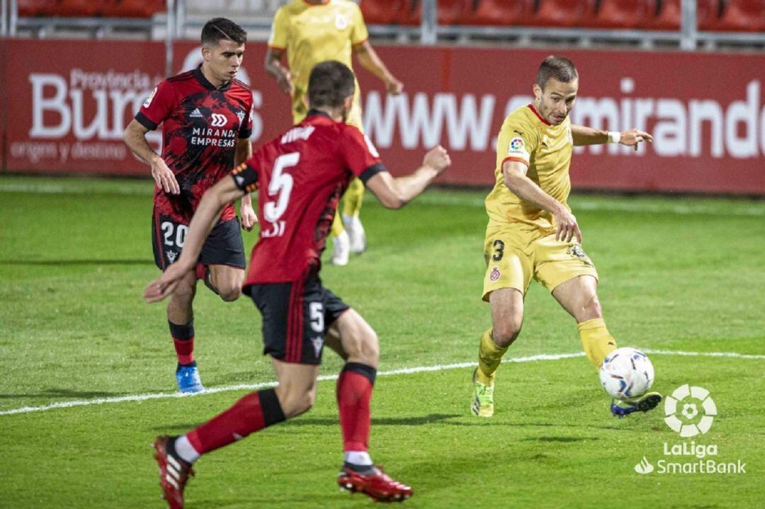 Franquesa, en una acció de l'últim partit de lliga.