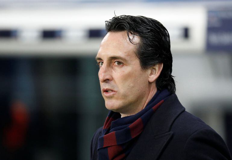 Unai Emery durante el partido contra el Olympique de Marsella. 