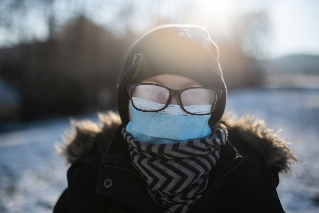 Invierno, gafas y mascarilla 