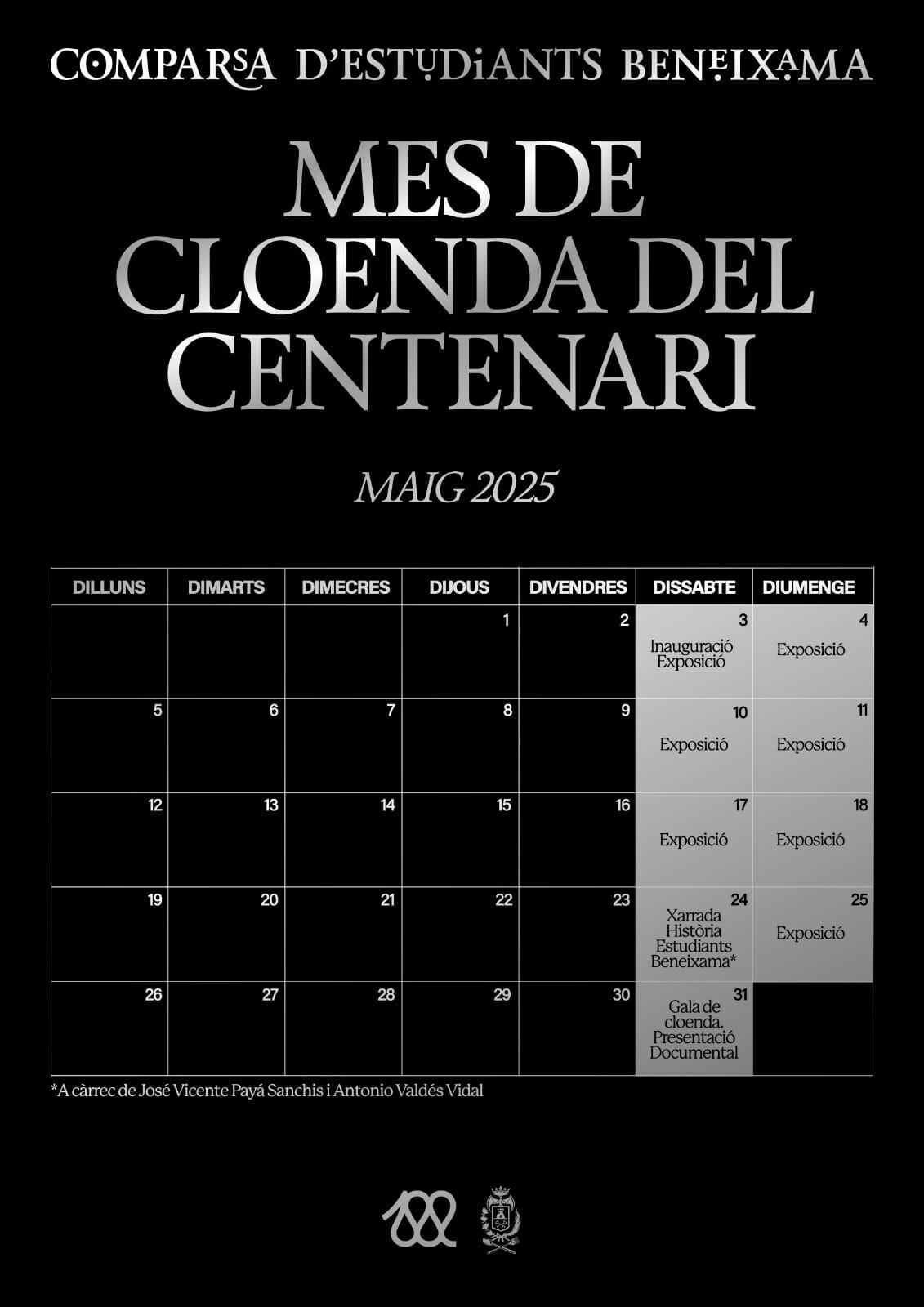 Actos previstos en mayo