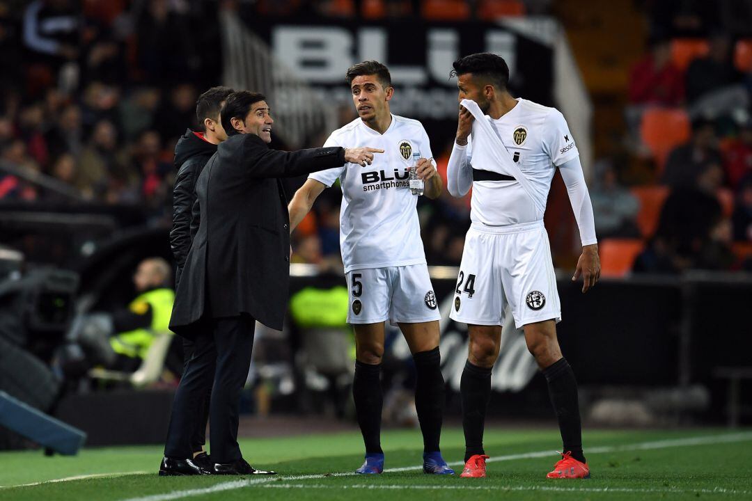 Marcelino, durante el partido contra el Getafe. 