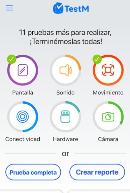 Captura de pantalla de la app.