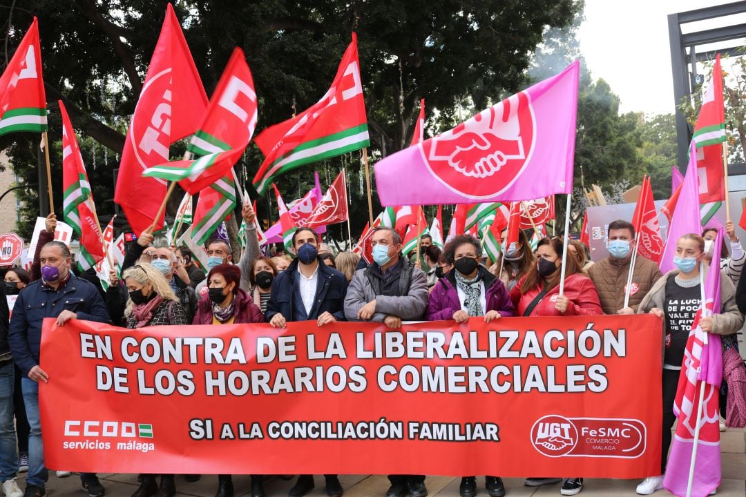 Protesta este miércoles en el centro de Málaga