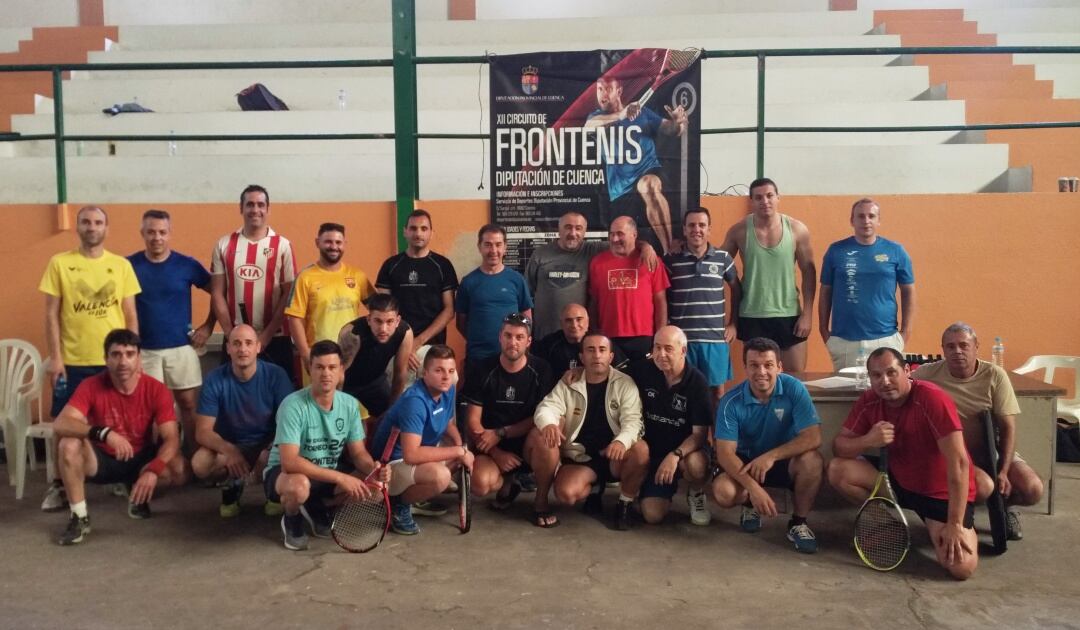 Participantes de la 4ª jornada del XII Circuito Frontenis Diputación de Cuenca.