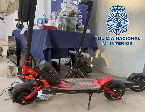 El patinete incautado por los agentes en Málaga