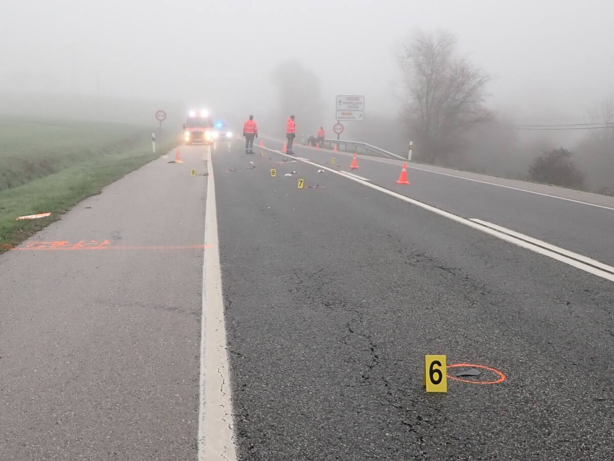 La Policía Foral localiza la furgoneta implicada en el accidente mortal de un motorista en Iza