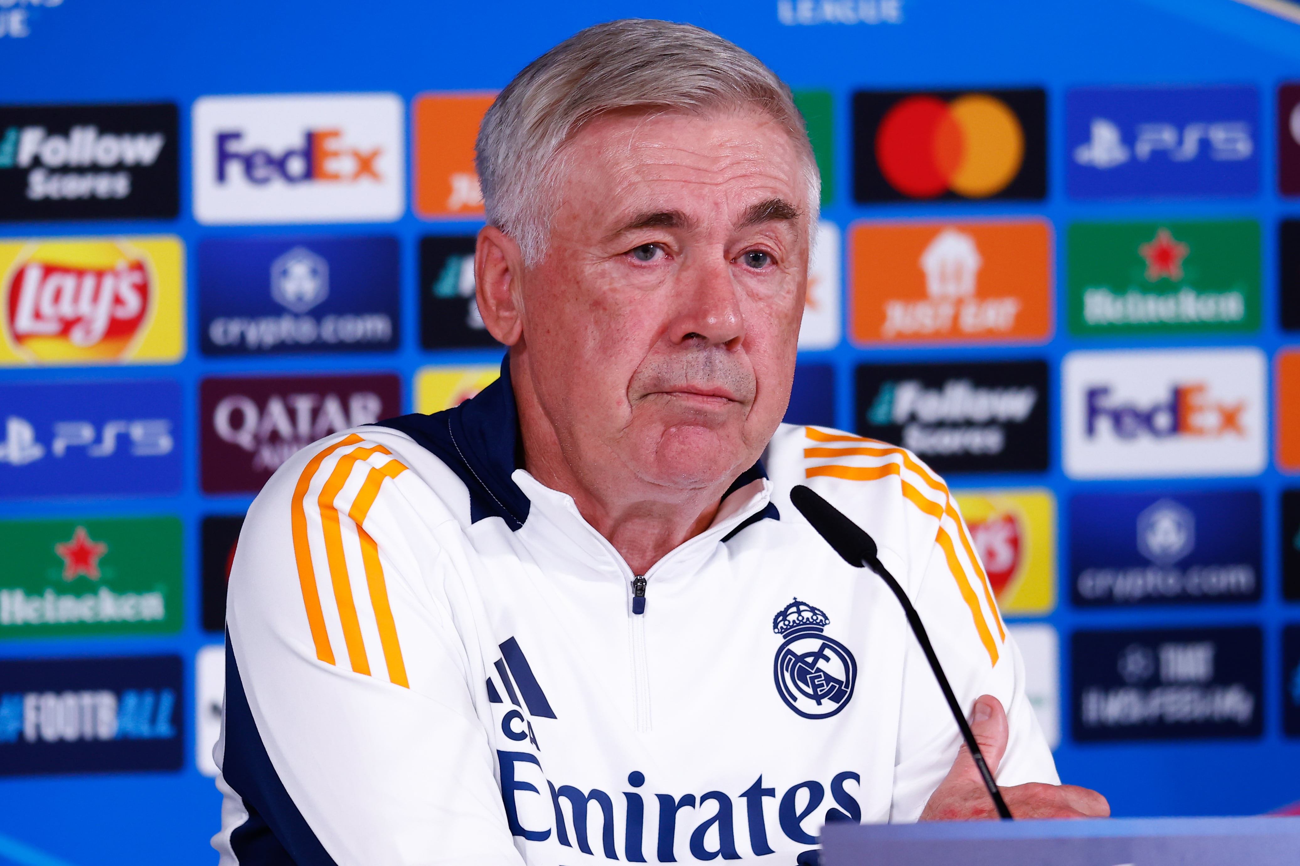 Carlo Ancelotti en rueda de prensa