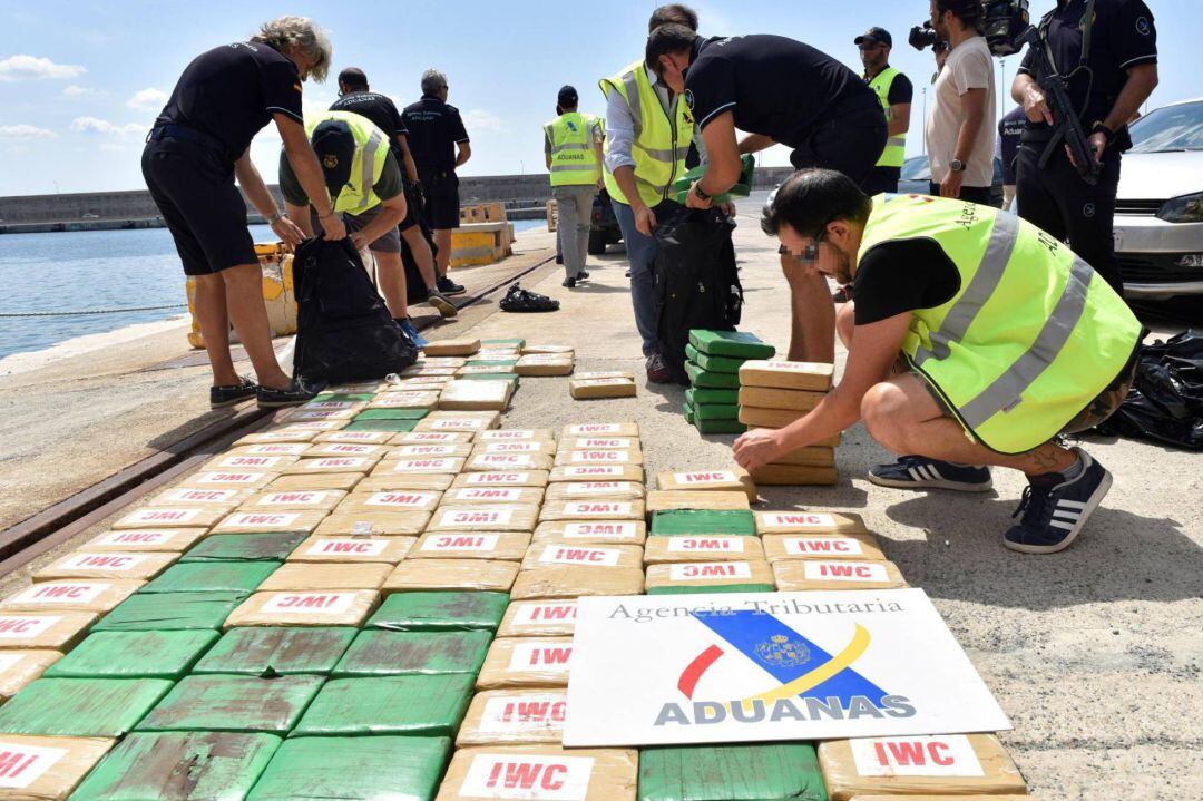 Droga decomisada en un barco en 2018