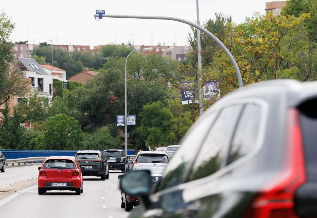 Concentración de tráfico en Madrid.