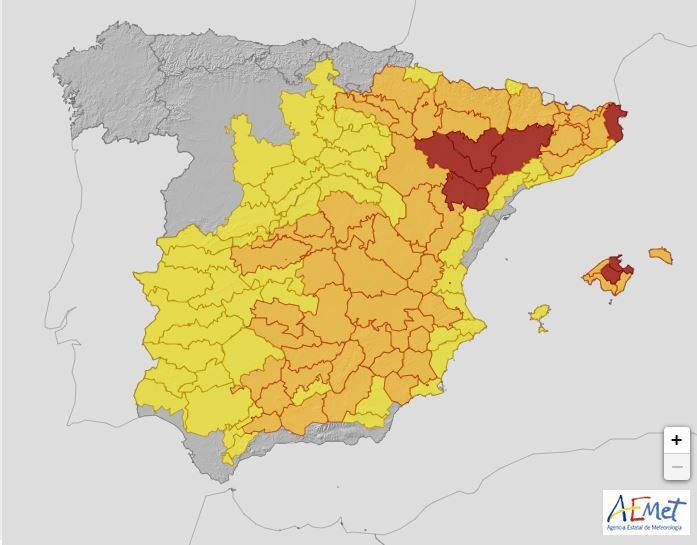 Alertas por altas temperaturas decretadas para hoy martes 18 de julio.