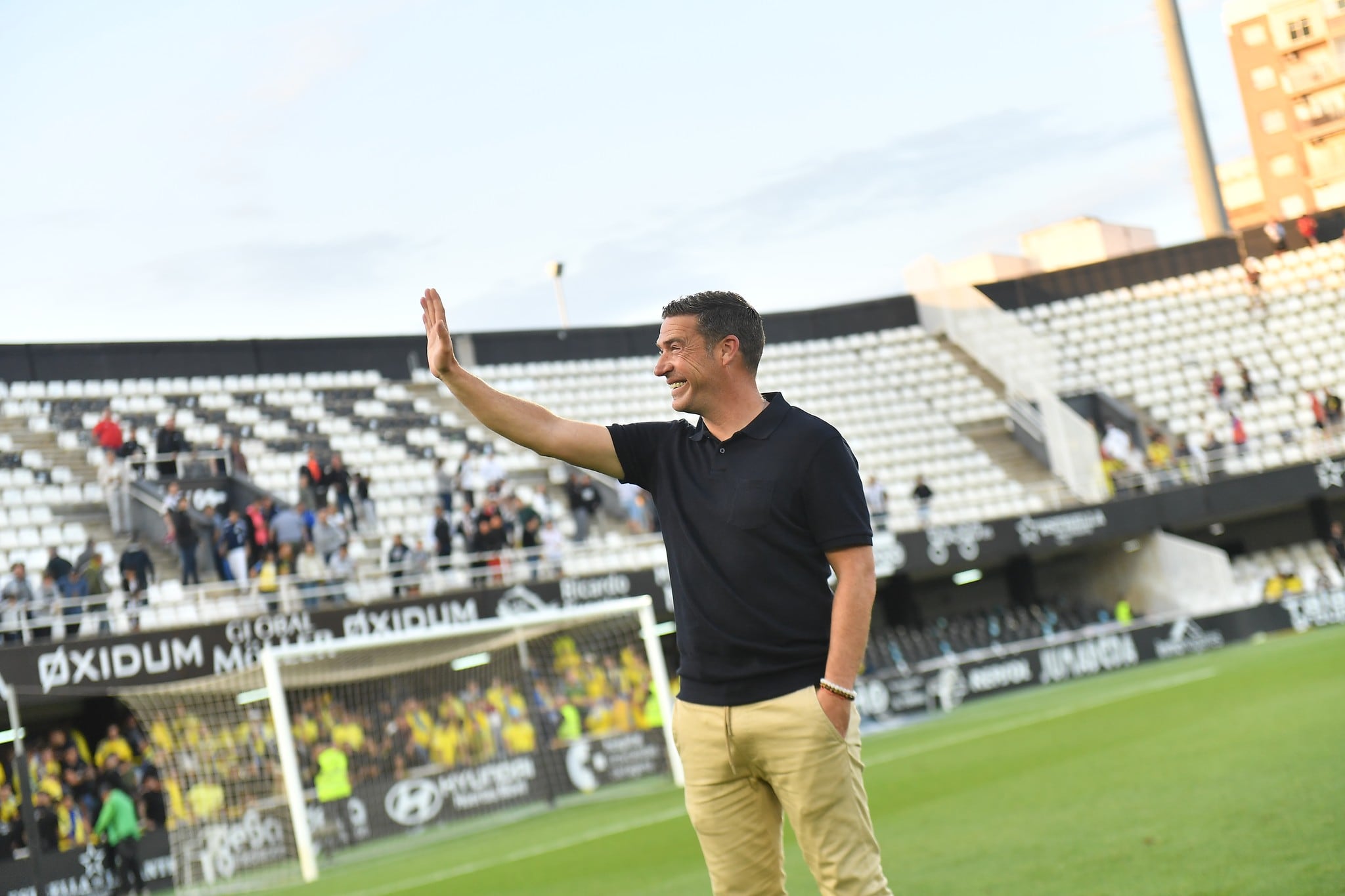 Luis Carrión durante el último partido en el Cartagonova