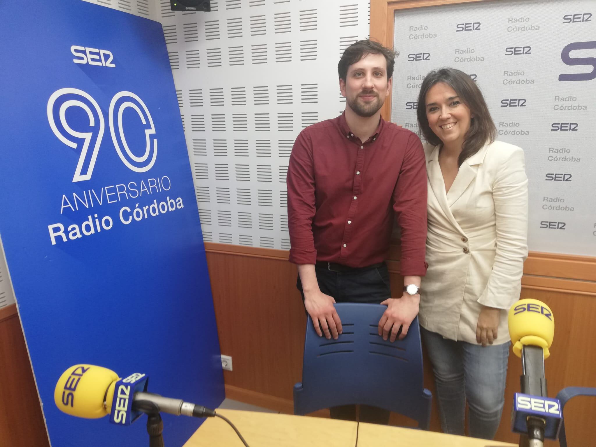 David Fernández Caravaca y Auxiliadora Toledano en Radio Córdoba