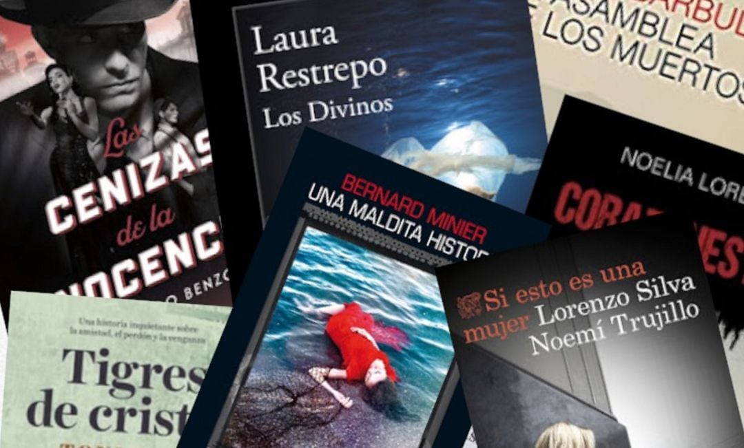 Portadas de algunos de los libros que se leerán este curso en este club de lectura de novela negra de Cuenca.