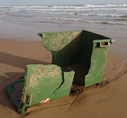 Playa de Gandia tras el temporal