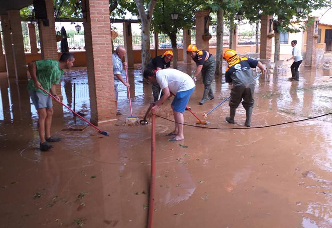 Inundaciones en el barrio del Peral de Valdepeñas (Ciudad Real) 