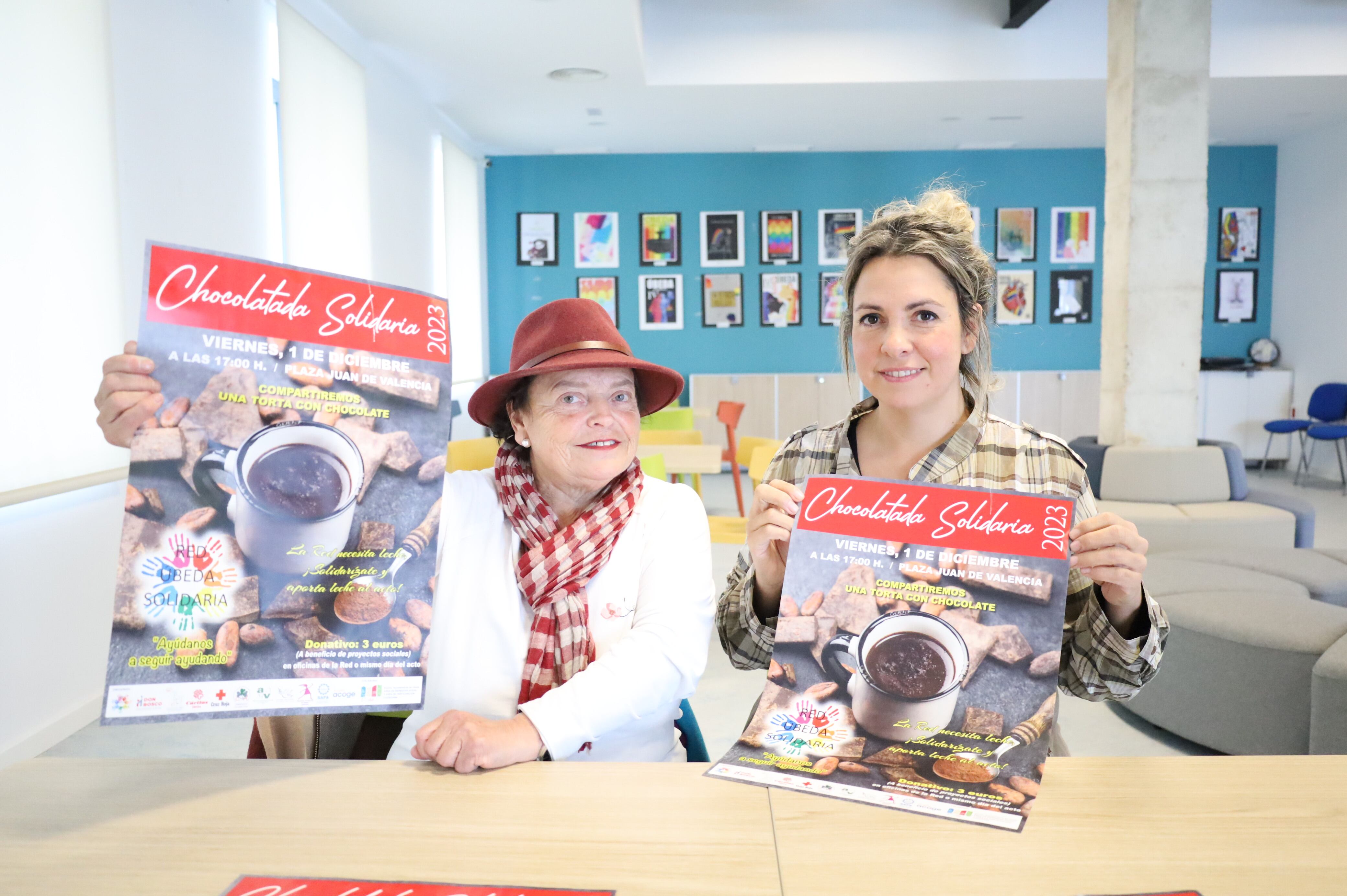 Presentación de la chocolatada solidaria en Úbeda