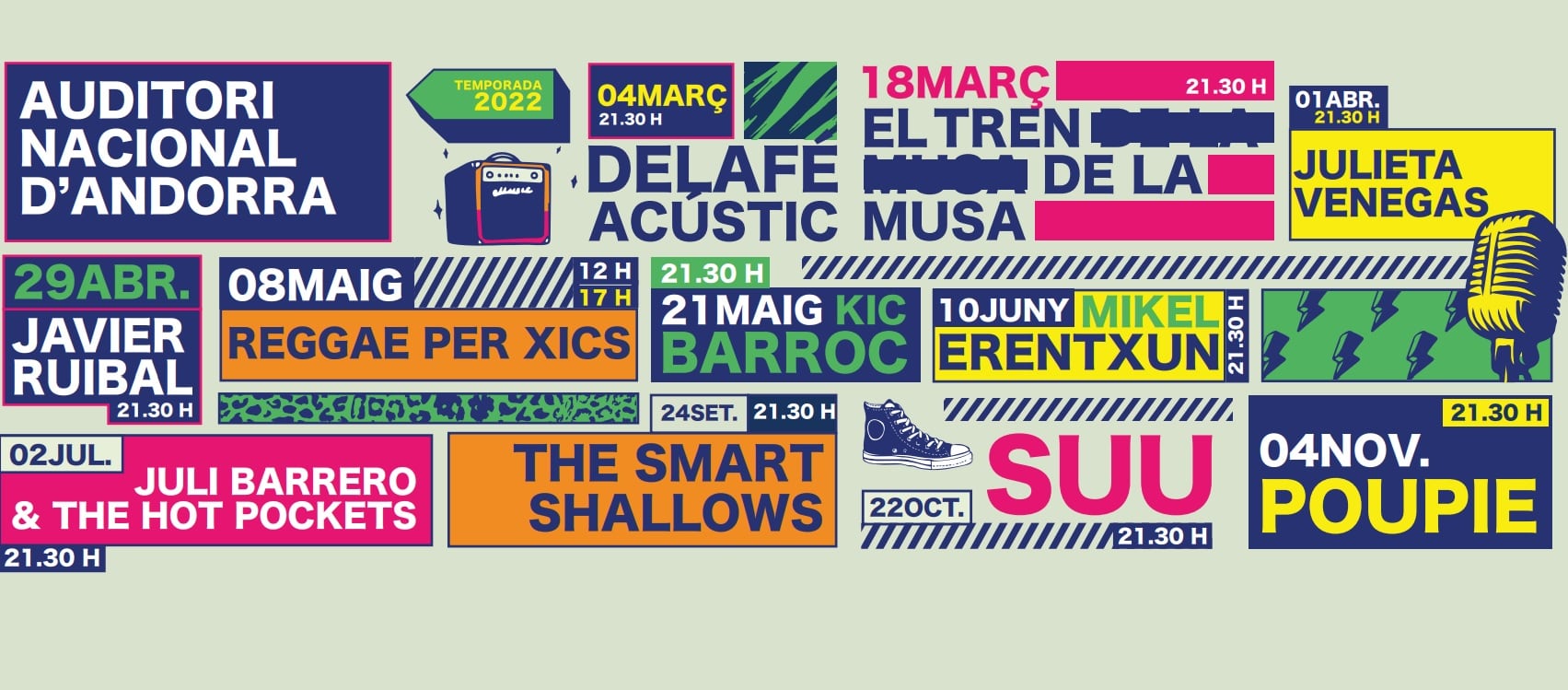 Julieta Venegas i Mikel Erentxun caps de cartell de la temporada de l'Auditori 2022