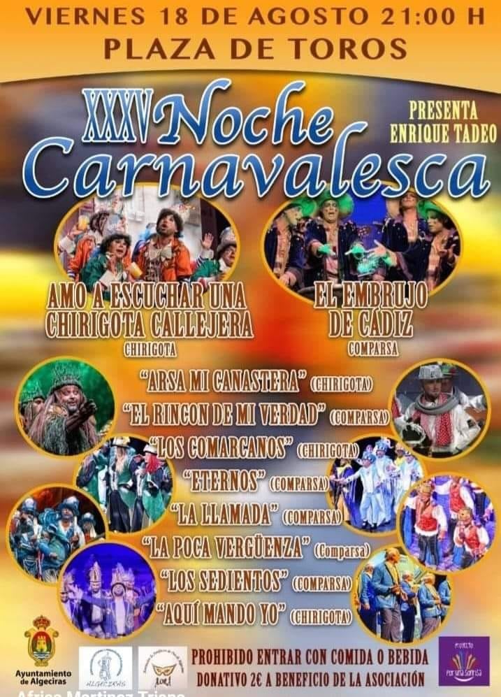 Cartel Noche Carnavalesca Algeciras.