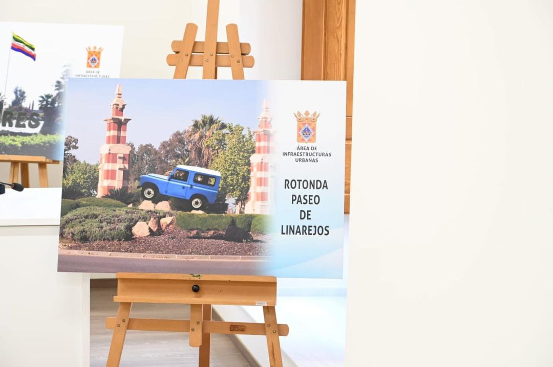 Proyecto del monumento al Land Rover en el Paseo de Linarejos. 