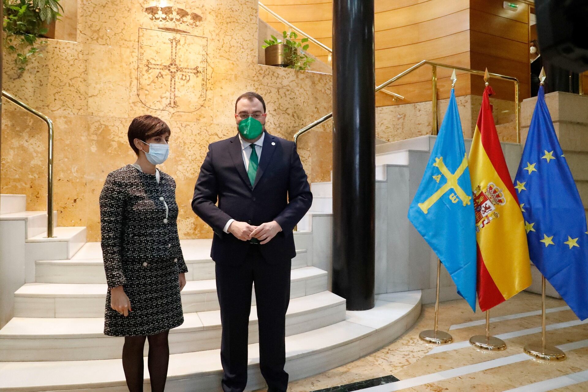 Adrián Barbón recibió a la Ministra de Política Territorial en el Palacio de la Presidencia