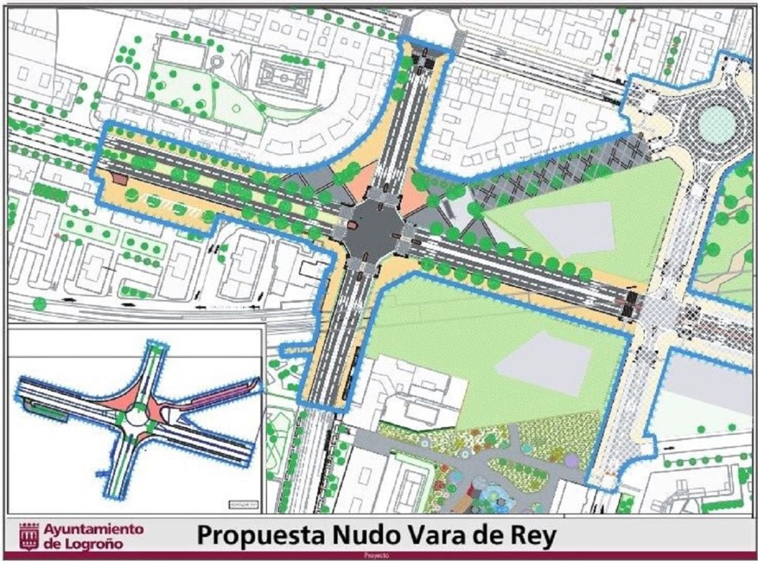 Nueva propuesta para el nudo Vara de Rey y Duques de Nájera en Logroño.