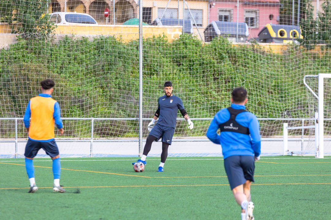 Iván Ares durante un entrenamiento  