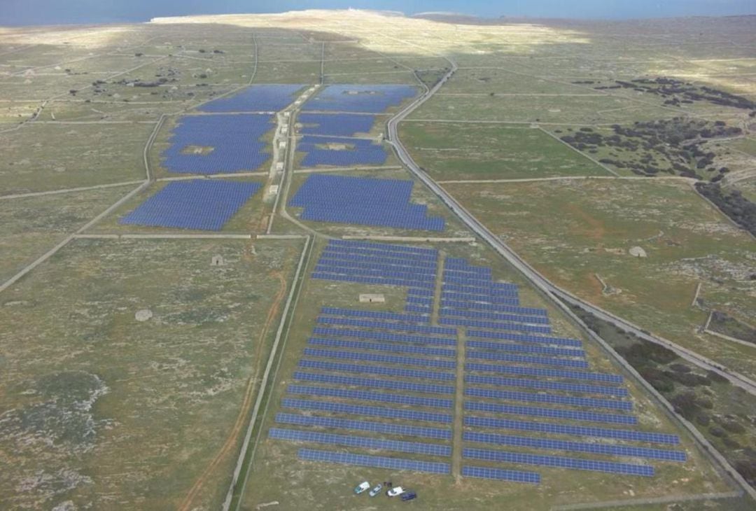 Un parque de energía solar