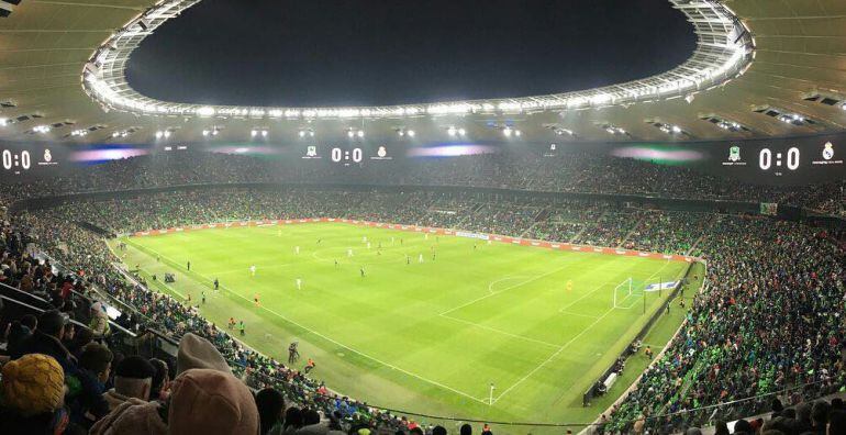 El estadio del FC Krasnodar, con más de 32.000 personas para ver un partido de octavos de final de la Youth League