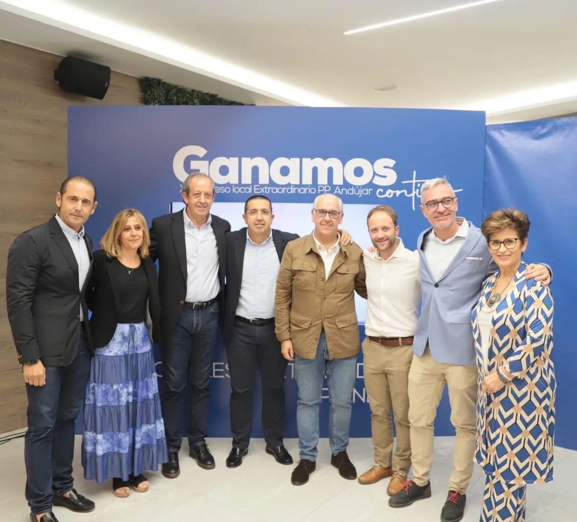 Jesús Estrella reelegido presidente local del PP de Andújar, estuvo arropado por diferentes dirigentes provinciales.