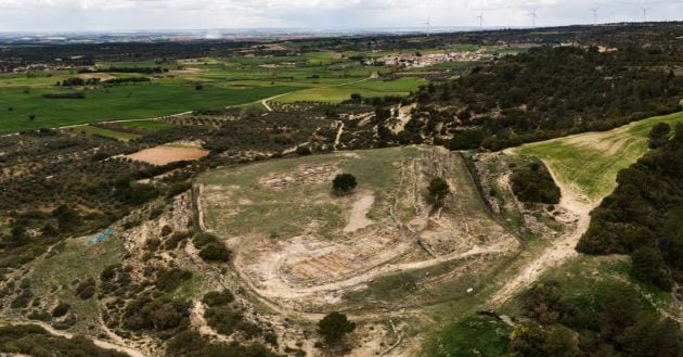 Vista aérea del yacimiento.