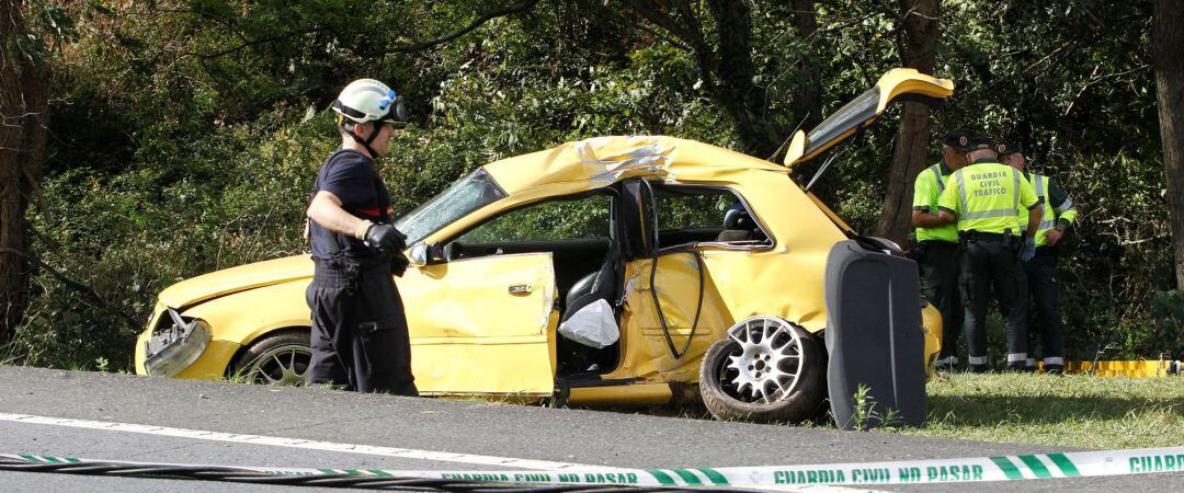 Un coche accidentado