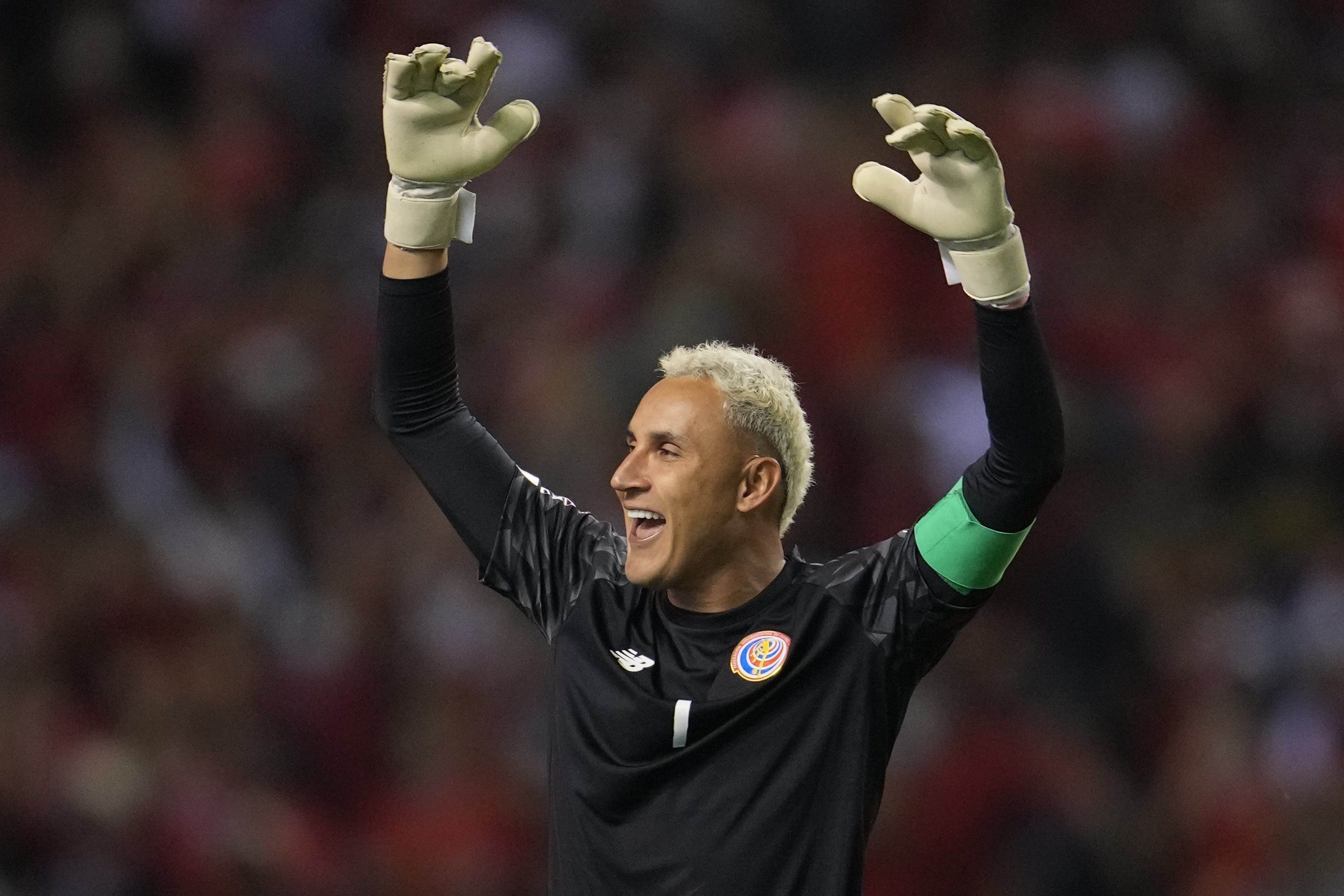 Keylor Navas celebrando el pase de Costa Rica a la repesca para el Mundial de Catar (Photo by Brad Smith/ISI Photos/Getty Images)