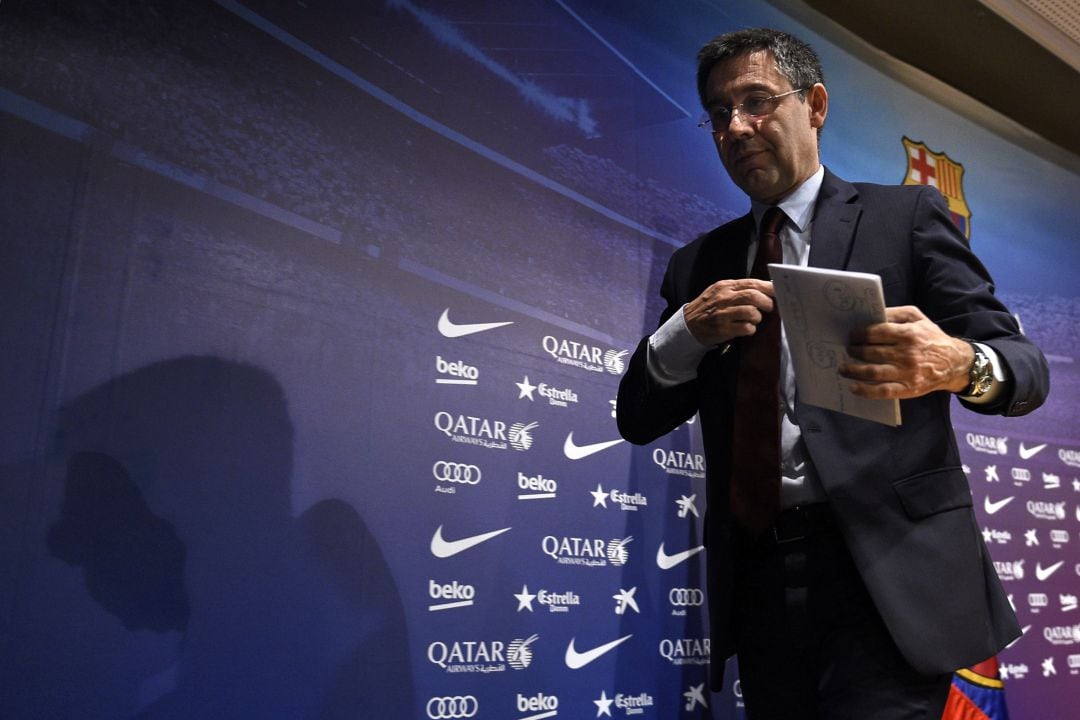 Josep María Bartomeu sale de una comparecencia