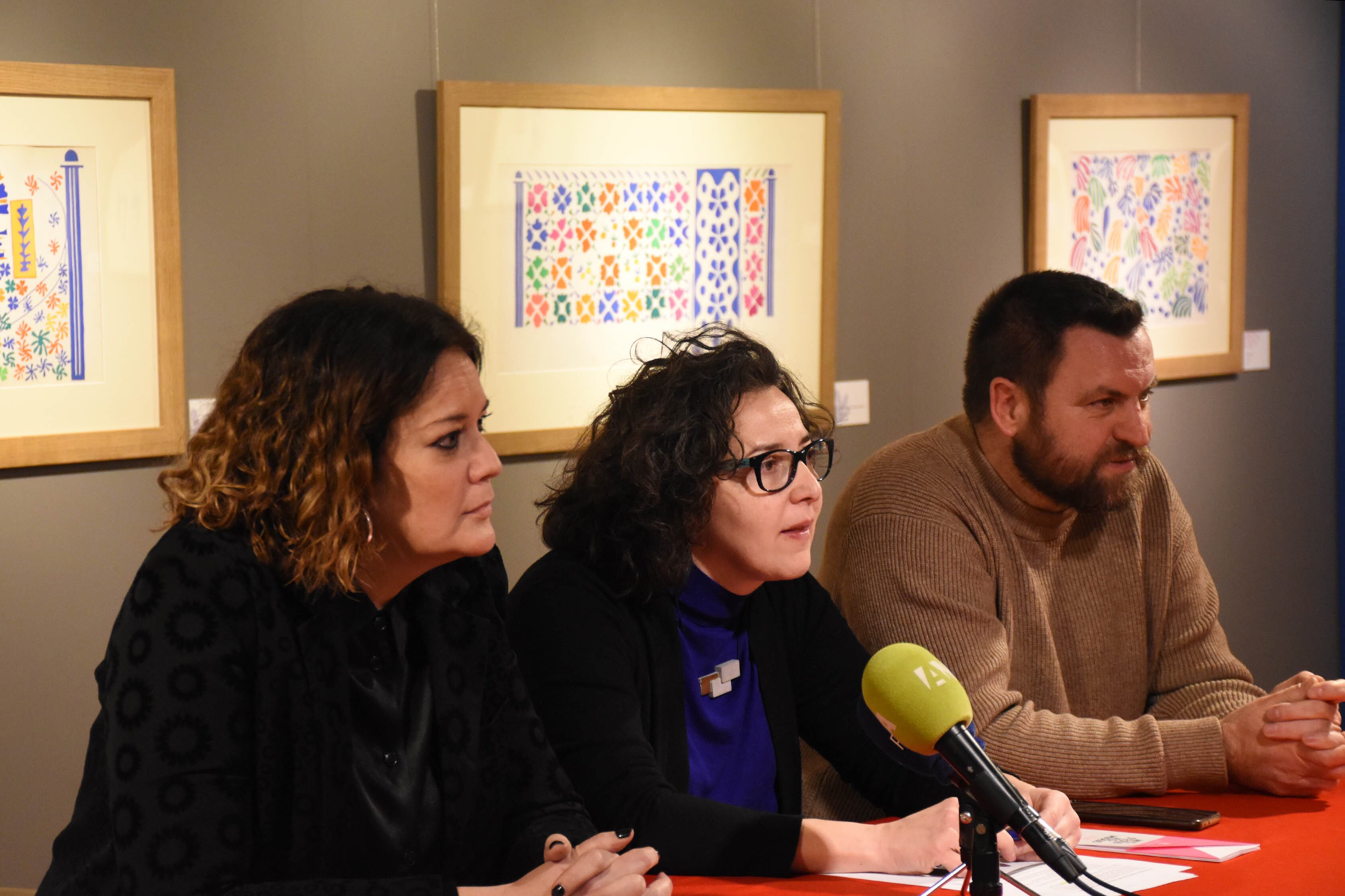 La presentació del balanç de museus duta a terme aquest dimarts per Ruth Casabella, Aurora Baena i Robert Lizarte.