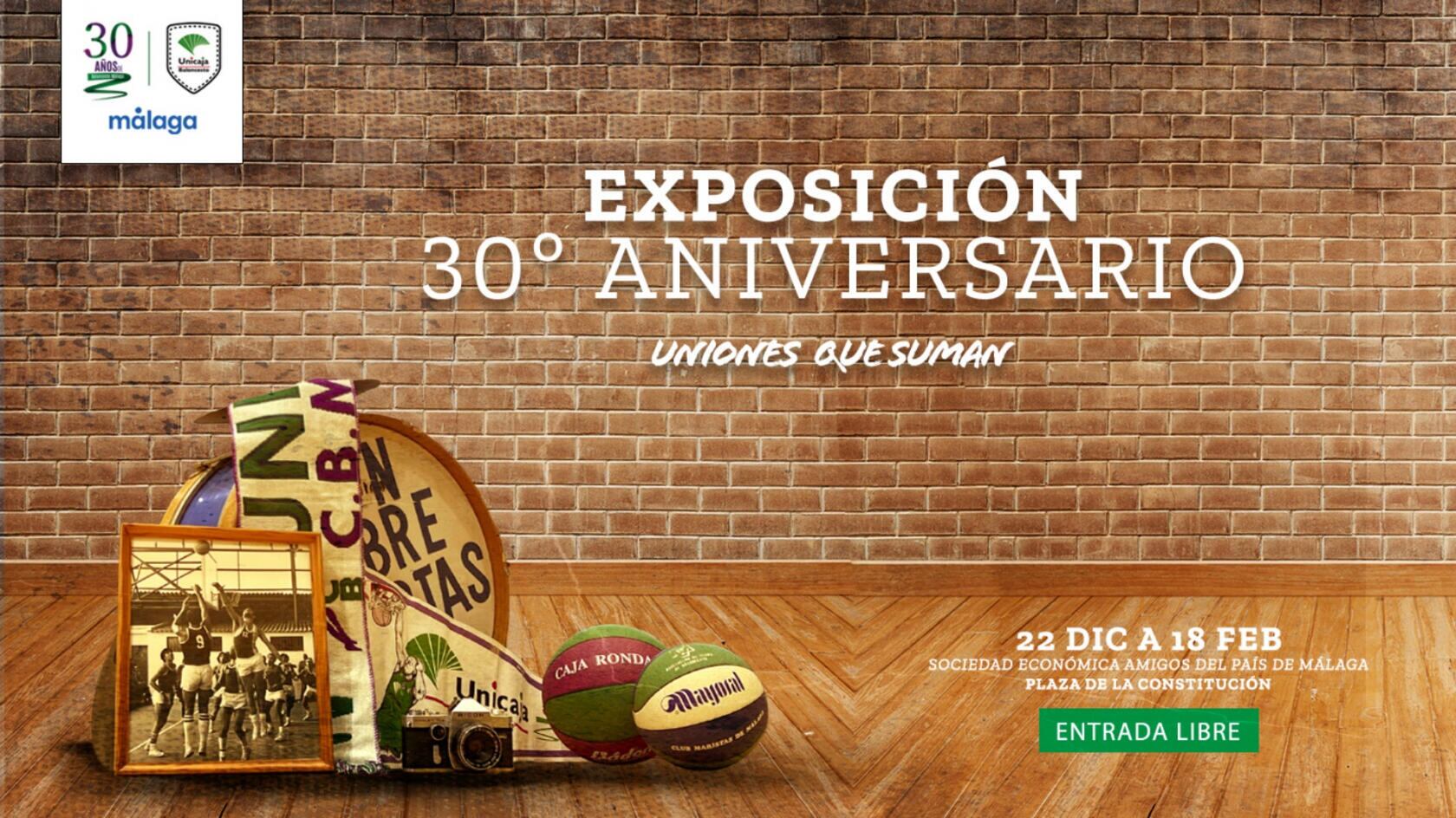 La exposición 30 aniversario del Unicaja se inaugura este jueves en Málaga