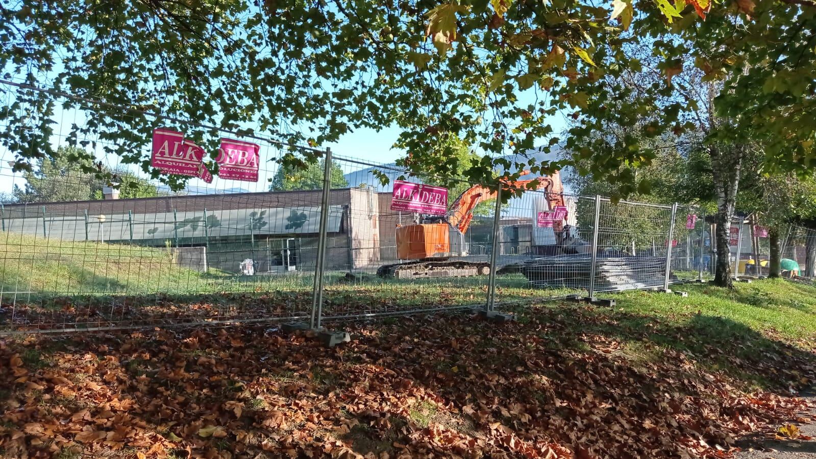 Zona de obras del skate park de Elorrio