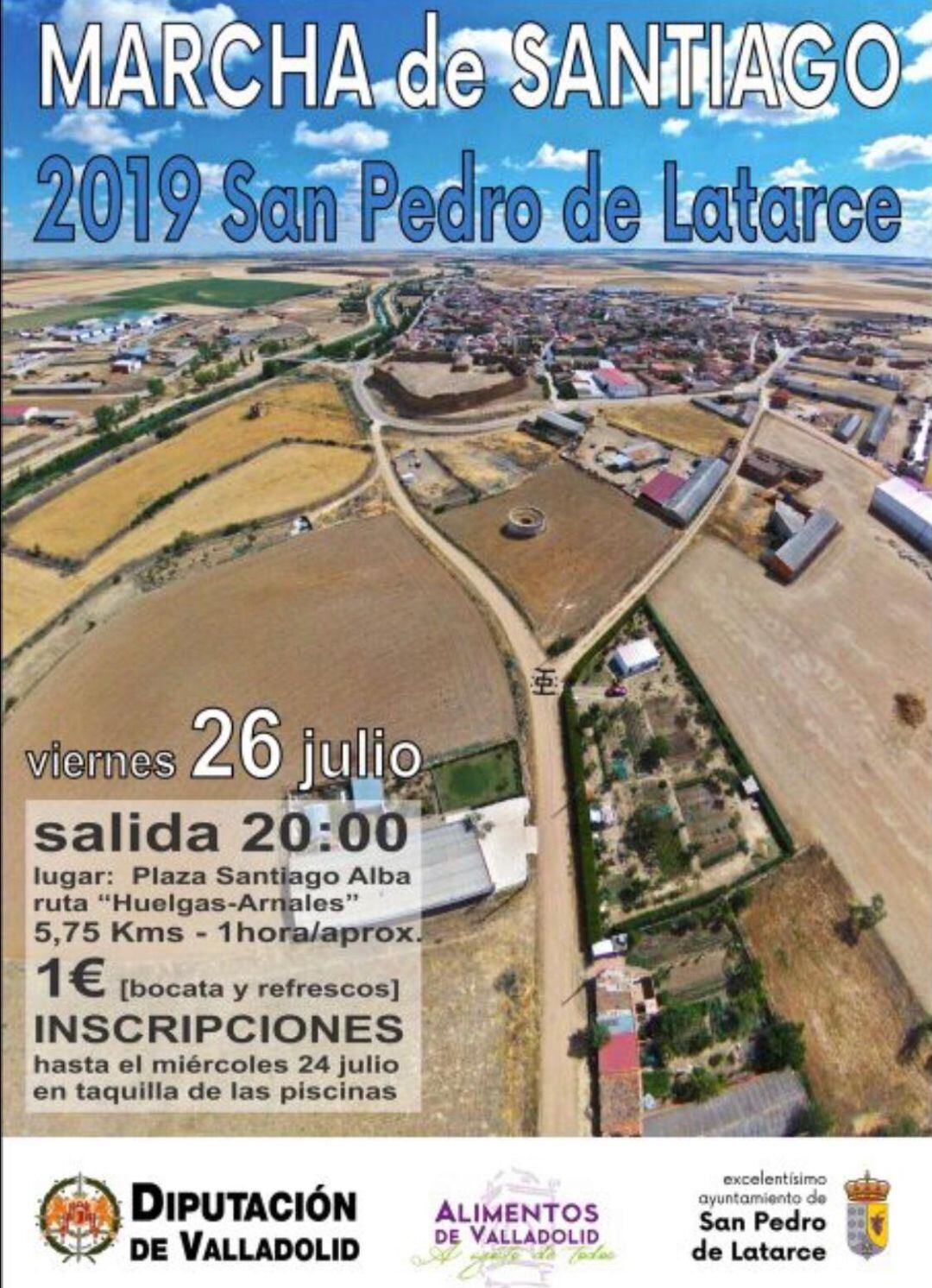 Cartel anunciador de la Marcha de Santiago