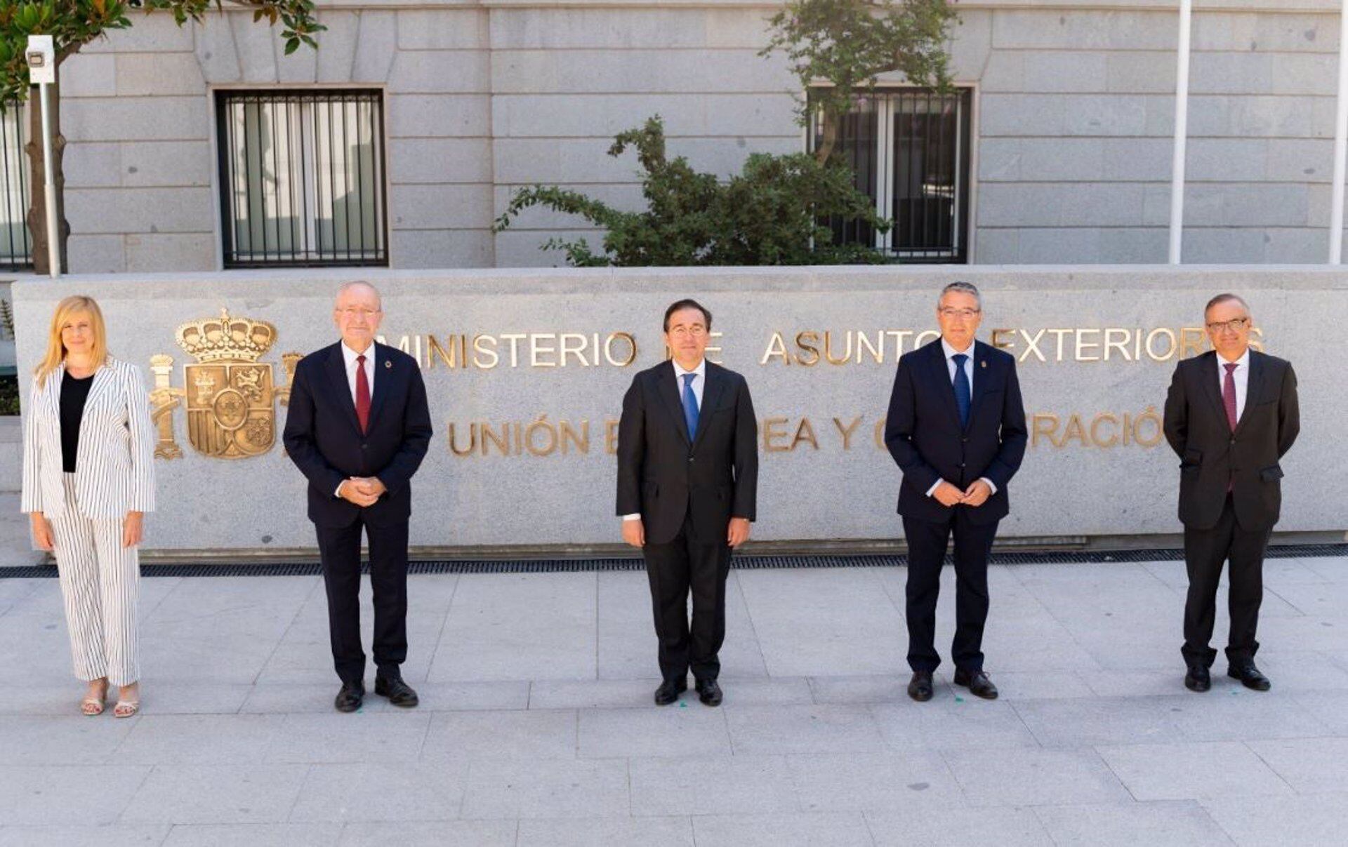 Málaga capital presenta sus credenciales para ser sede de la Expo de 2027 ante el cuerpo diplomático de España en un evento en la sede del Ministerio de Exteriores en Madrid