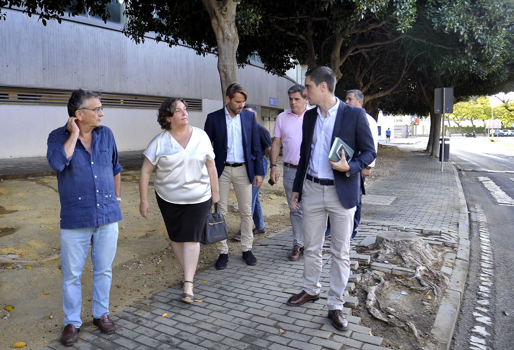 Delegados municipales durante una visita a Chapín