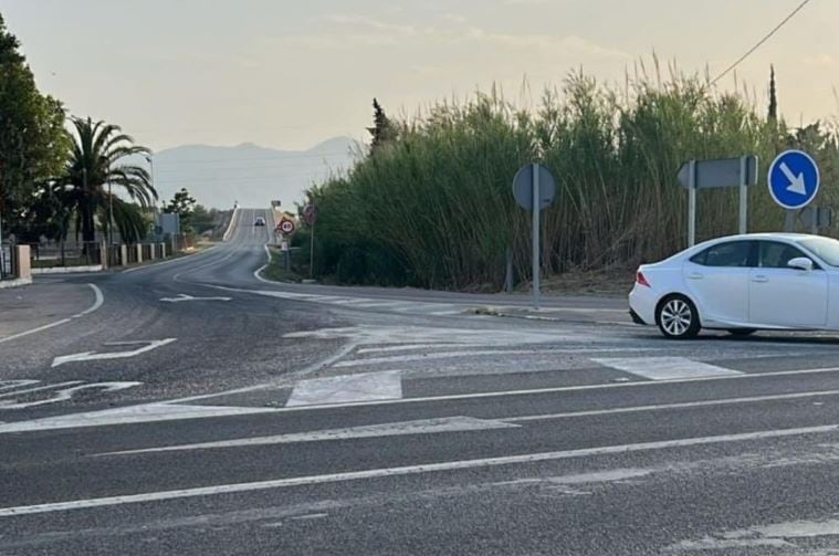 Punto conflictivo de la carretera.