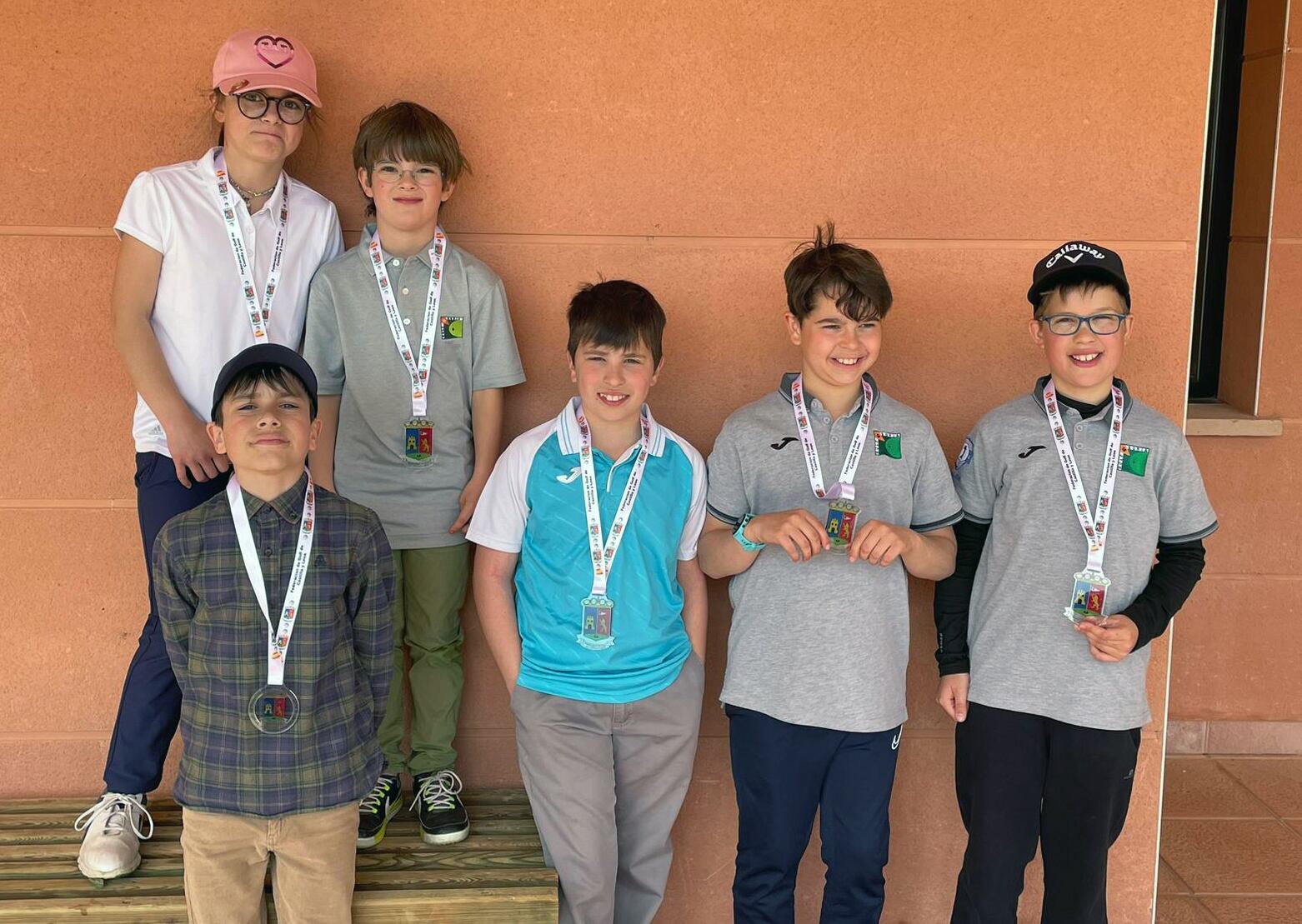 Jóvenes golfistas sorianos, tras el clasificatorio.