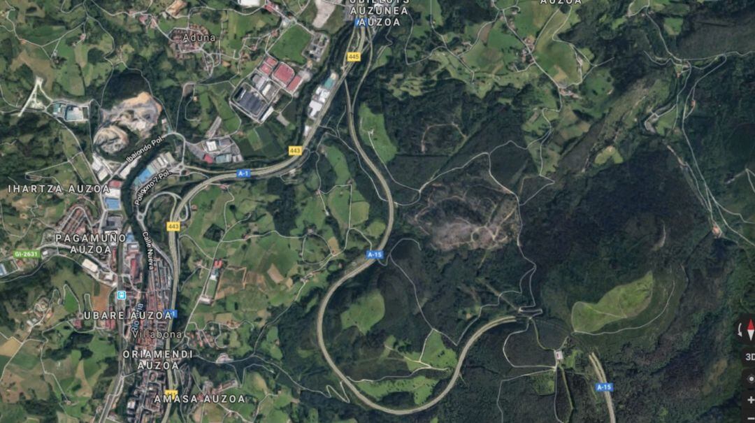 Imagen de la zona en la que se ha produccido el accidente